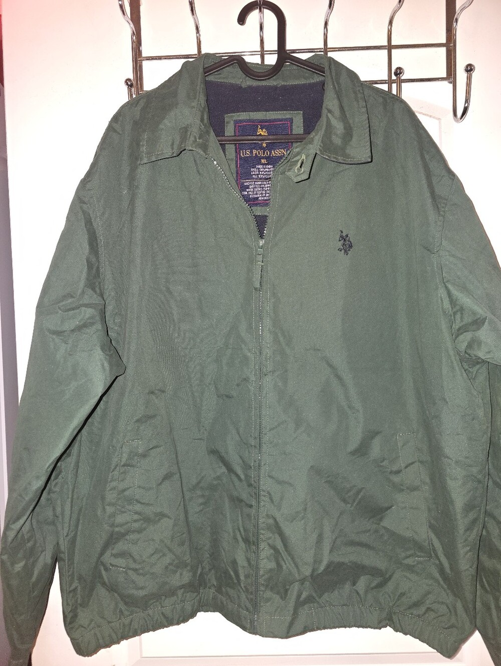 U.S. Polo Assn. Men's Forest Green Lightweight Zip Jacket